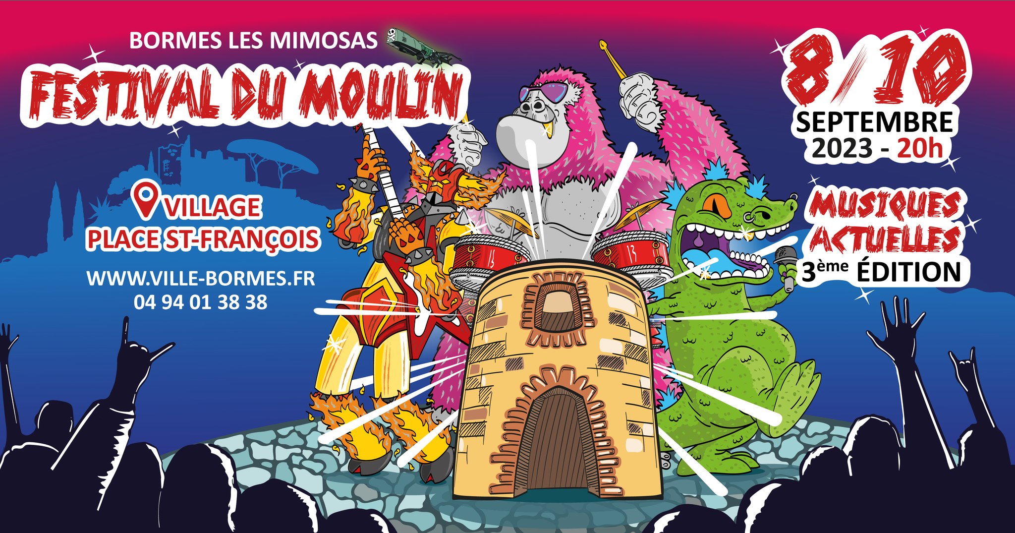 Une photo du Festival du Moulin, un festival de musique actuel qui se tient dans un moulin.